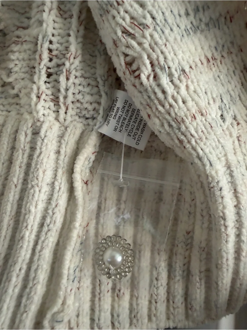 Cozy Cable-Knit Twin Set Cardigan & Camisole — Cream